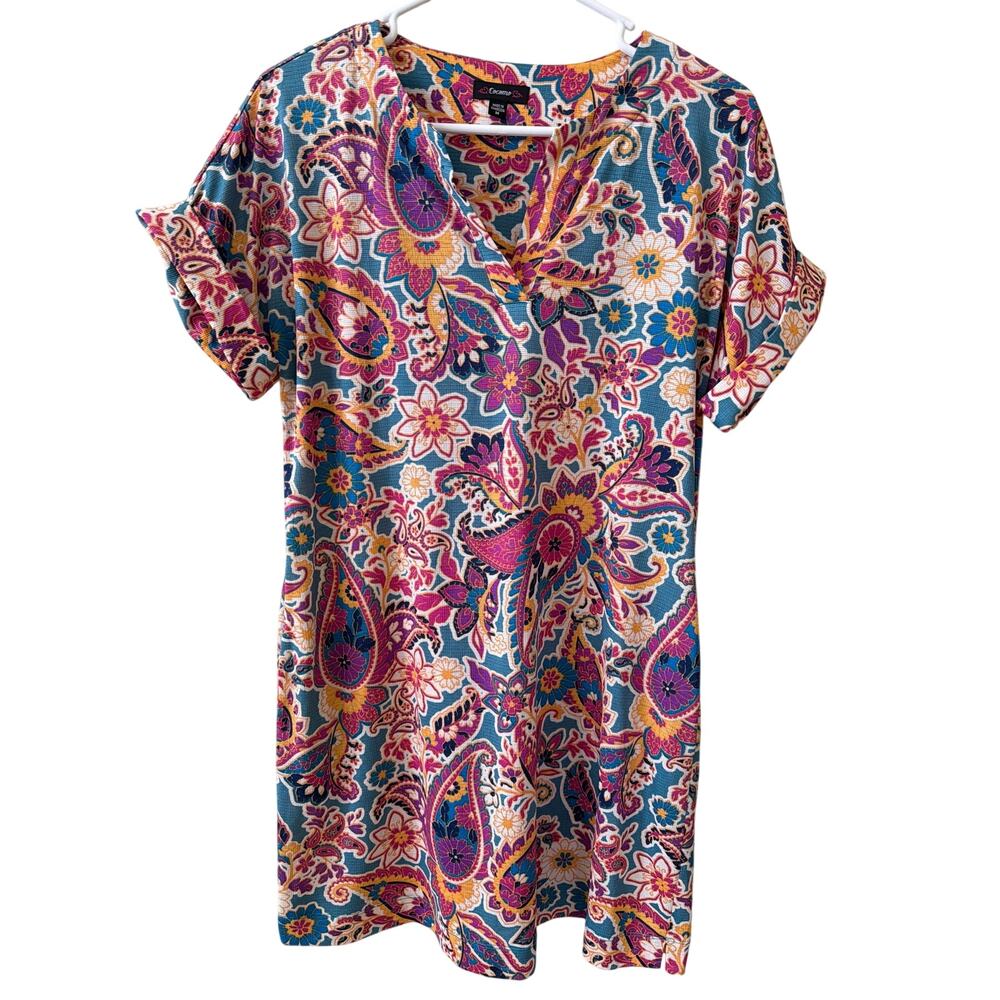 Cocomo Dress Women's Size Medium Colorful Bright Paisley Floral Fairy Boho Chic
